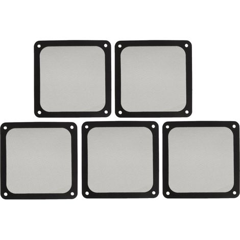 Staubdichtes Lüftergitter für PC-Lüfter, magnetischer Rahmen, Nylon, für Computergehäuse und Netzteile, 140 mm, 5er-Pack, schwarz (1/5)