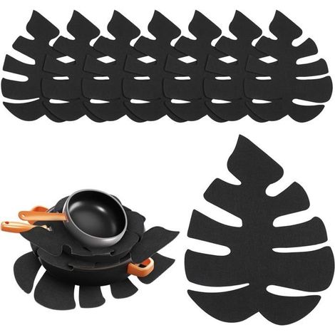 8Pc Protection Casserole et Poele 35×27cm, Protection Poele, Anti-Rayures, Protege Poele pour Casseroles, Bols et Poêles (1/5)