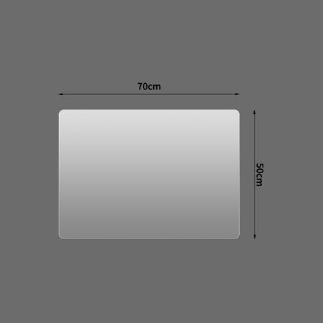 Miroir de salle de bain sans cadre 50 x 70 cm avec coins arrondis R50, fixation murale verticale ou horizontale (1/5)