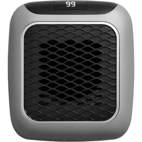 Réchauffeur D'air Ventilateur Thermostat Réglable Radiateurs Électriques Domestiques Chauffage En Céramique Réchauffeur D'hiver Télécommande Petits Radiateurs Facile à Utiliser(Gray) (1/5)