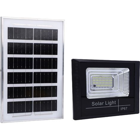 Projecteur LED solaire IP67 étanche capteur crépuscule aube auto éclairage sécurité extérieur cour balcon garage jardin (1/5)