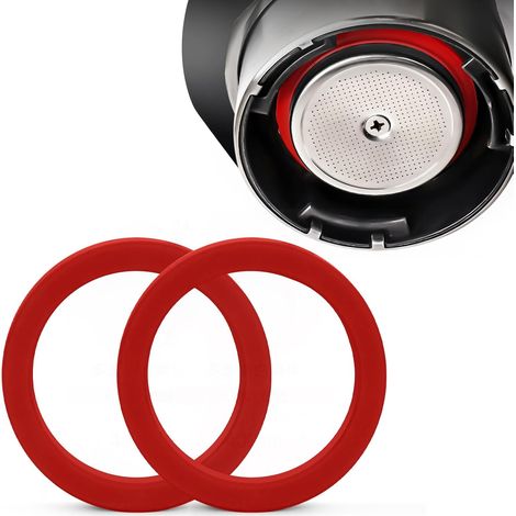 2-teiliges 8-mm-Silikondichtungsset für Gaggia Espressomaschinenkopf/tragbaren Filter, Rot (1/5)