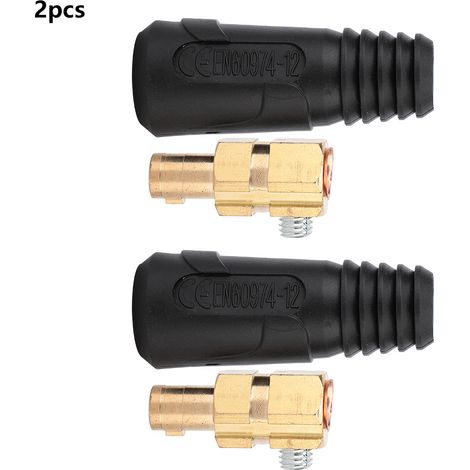 Connecteur Rapide Câble Soudure Cuivre 200-400A Pour Fil 35-50mm Usage Industriel Lot De 2 (1/5)