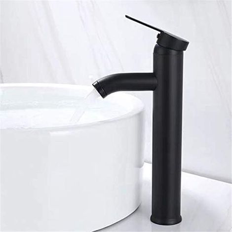 Robinet Antique européen en acier inoxydable, robinet chaud et froid pour lavabo de toilette, robinet d'évier pour lavabo à plate-forme noir (1/5)