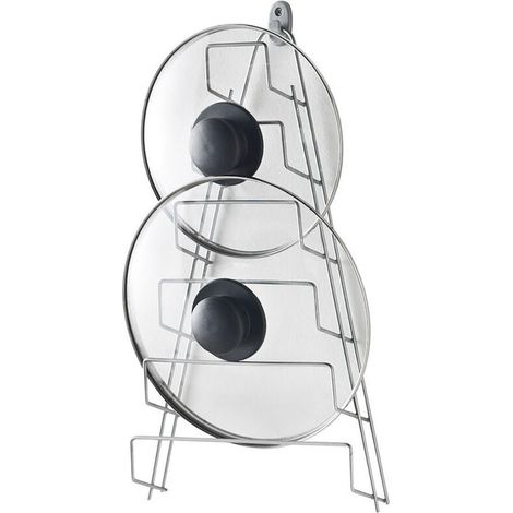 Accessoire cuisine Metaltex porte couvercles argent 23 cm (1/5)