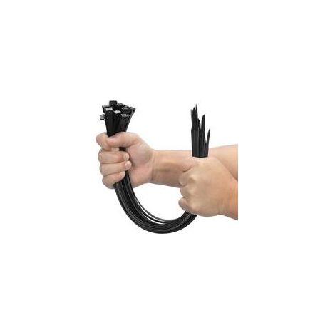 100 Pièces Noir Large Attaches de câble, Extra Longue 400mm x 9mm Cde câble Nylon Resistant UV, 80 KGS Heavy Duty Serre-câbles Zip Ties (1/5)