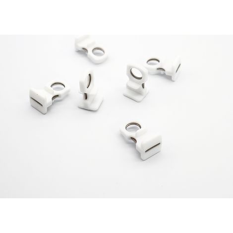Poulies, glissières, plaques d'acier pour tringles à rideaux, nano-roues, rouleaux à billes, nano-rails, plastique (20 pièces) (1/5)