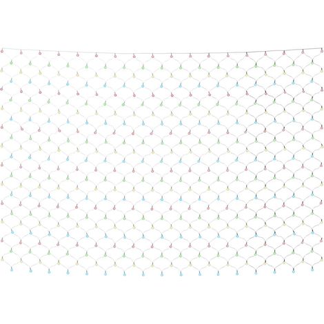 Filet lumineux coloré de Noël 3x2 m 204 LED Intérieur/extérieur