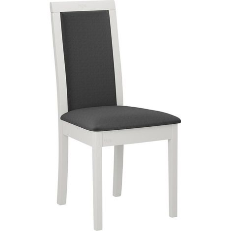 Chaise Victorville 343, Blanc, 93x47x53cm, Tissu, En bois, Bois (1/4)