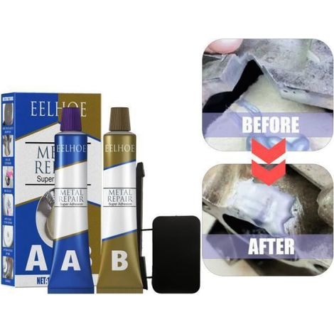 Pte de Rparation en Mtal Soudure Froid MetalWelding Glue 80g AB GlueMetal Mending Agent Metal Repair Glue pour COL COMPTEUR DE JOUR (1/5)