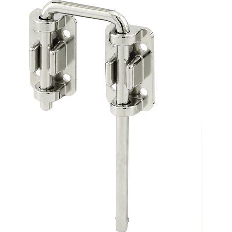 Batacchio per porta scorrevole, barra in acciaio temprato da 5,4 cm (2-1/8 pollici) con base stampata, finitura cromata