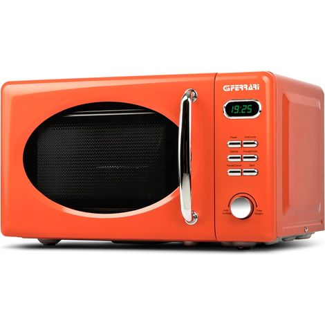 G3 Ferrari G10155 "Sapormio Vintage" Microonde Vintage Combinato Digitale, 1150W, 20 Litri, 8 Programmi, 4 modalità di cottura, Accessori inclusi, Timer 60 min, Arancio (1/5)