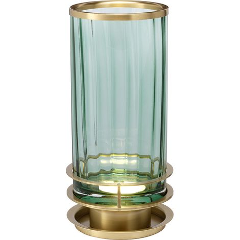 Abatjour Contemporanea Arno Acciaio Ottone Antico Vetro 1 Luce Gx53 9W (1/5)