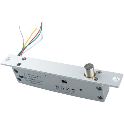 Serrure électrique DC12V avec temporisation réglable – Alliage d'aluminium – Pour portes étroites – Sécurité verrouillage hors tension (1/5)