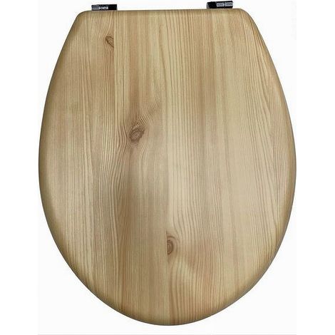 Trade Shop - Sedile Copriwater Universale Per Bagno Copri Wc Water Legno 18" Cerniere 52946a -
