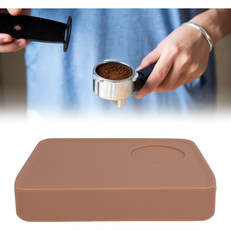 Kaffeestampfermatte mit Rille, Kaffeestampfermatte, Macaronmatte, braun (1/5)