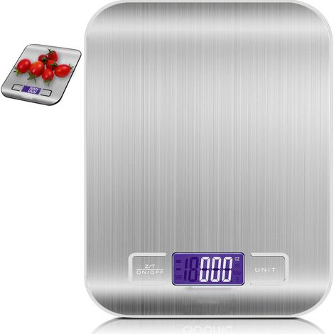 1 Balance numérique, écran LCD, acier inoxydable, 7 unités, cuisine professionnelle (1/5)