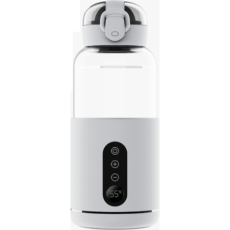 chauffe biberon nomade sans fil, chauffe biberon portable Charge USB, Température Réglable, Chauffe Lait Maternel Capacité de 300 ml