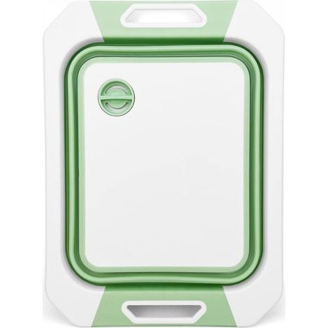 Lavage/égouttage/coupe, grande passoire pliable avec planche à découper, planche à découper en plastique avec passoire, panier égouttoir de cuisine (1/5)