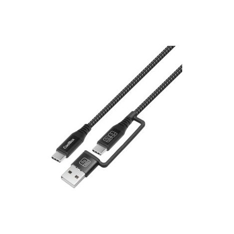 CABLE USB-C + A / USB-C DATOS 10GBPS + CARGA RAPIDA 60W