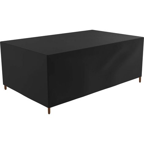 Housse de mobilier d'extérieur rectangulaire Housse de meubles de terrasse de jardin rectangulaire en rotin imperméable 123x123x74cm (1/5)