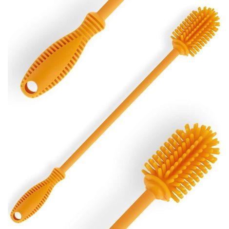 pair Rosse de nettoyage en siliCône avec biberon à long manche, 31 cm sans BPA, biberon, flacon à vide, gourde, vase, verrerie, parfait pour les petits cols (Diamètre 4 cm)-Fei Yu (1/5)
