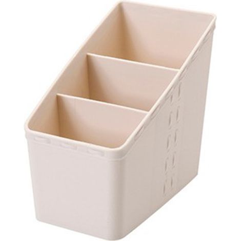 Aufbewahrungsbox aus Kunststoff für Büro und Küche – Kompakte Aufbewahrungsbox in Aprikosenfarbe (1/2)
