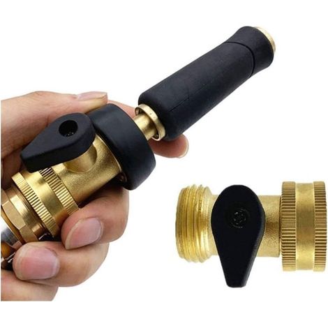 Robinet à Bille Connecteur de Robinet de Tuyau d'eau Tuyau d'arrosage Accessoire de vanne d'arrêt 1 Voie 449C 3/4 Pouces (Type de Filetage: BSP), Outil de quincaillerie (1/5)