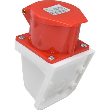 Prise CEE encastrée laiton rouge IP44 220-380V 240-415V pour courant industriel, sortie de câble, montage en saillie (1/5)