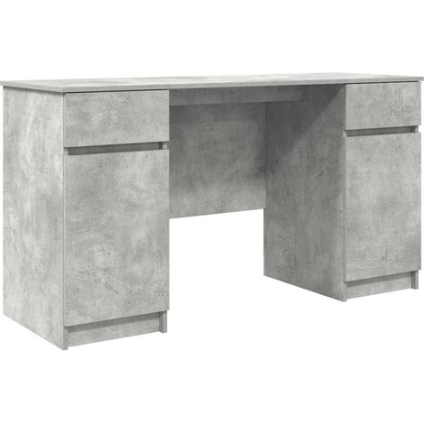 Maison Exclusive - Scrivania Grigio cemento 140 x 49 x 76 cm Legno multistrato