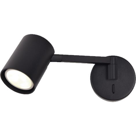 Applique nero moderno orientabile braccio GU10 10W Snow (1/5)