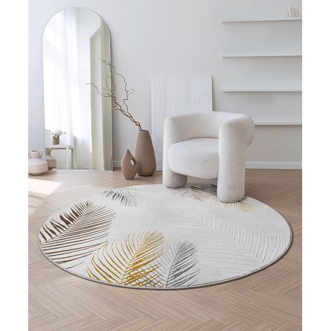 Mila tapis salon moderne court poil brillant gris, 200 x 200 cm