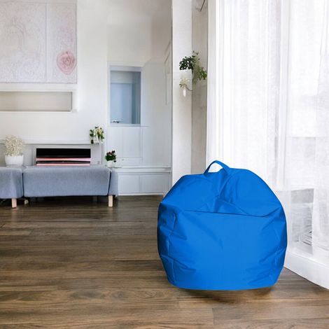 Dmora Pouf élégant, couleur bleue, Mesure 65 x 50 x 65 cm, avec emballage renforcé