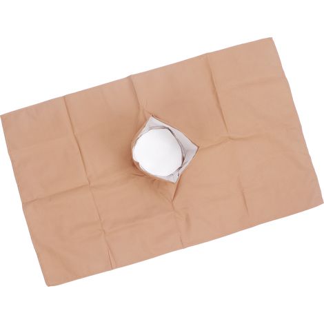 Drap de massage en coton 50x80 cm, lavable pour institut de beauté, couleur sable clair, housse de table de soin (1/5)