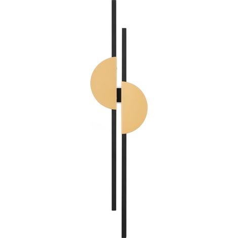 Maytoni Skyline I Lampada da parete moderna a LED integrata nera 4000K 700lm paralume in ottone (1/4)