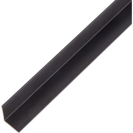 ALBERTS Winkelprofil, gleichsch., Alu schwarz elox., LxBxHxS 1000 x 15 x 15 x 1 mm (1/5)