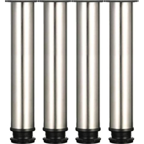 Dicke, verstellbare Möbelfüße aus Edelstahl – 50 x 300 mm, 4er-Set (1/5)