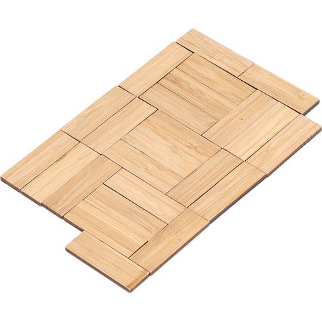 Lot de 24 lames de parquet rectangulaires élégantes en bambou pour maison de poupée - Accessoire de décoration miniature (1/5)