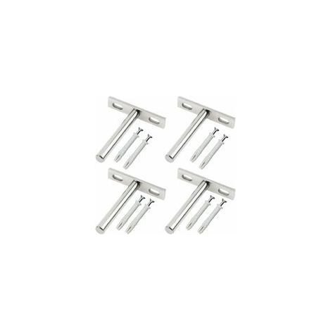 Supporti in metallo per mensola fluttuante 79mm, supporto nascosto per mensole in legno da parete - 4 pezzi (1/5)