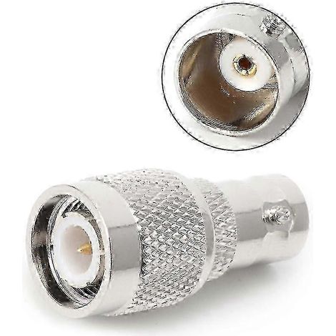 Adaptateur/convertisseur coaxial RF droit : prise femelle BNC vers fiche mâle TNC (1/5)