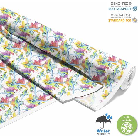 OUTDOOR DEKOSTOFFE OXFORD - Motiv Leguan Aquarell