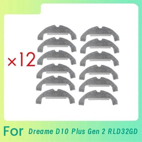 Lot de 12 chiffons de nettoyage pour aspirateur robot Dreame D10 Plus Gen 2 RLD32GD (pièces de rechange) (1/5)