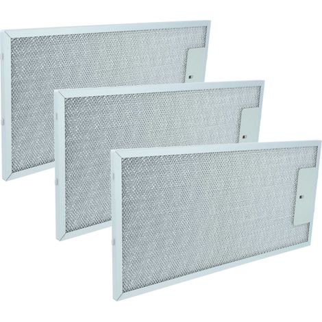 vhbw 3x Metal Grease Filter Replacement for Bosch 00435204 for Extractor Fan metal