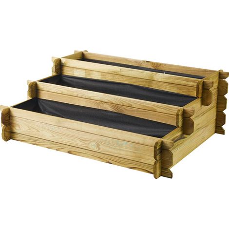 CERLAND huerto escalera angelic 100x80x36 cm , Huerto escalera angelic 100x80x36 cmFabricado en madera de pino silvestre de bosque sostenibleMadera tratada autoclaveGro (1/3)