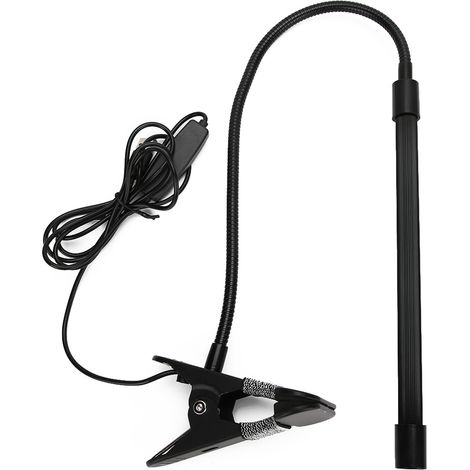 Lampe de bureau USB rechargeable à intensité variable, lumière de lecture pour yeux, pince clip antidérapante, idéale pour étude. (1/5)