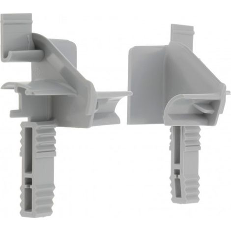 Aluréno ZF Rollladen-Tulpenbeschläge (Paar) für 12–15 mm Lamellen, graues PVC, Trichter, Universal-Führungsschiene, Fensterschutz, Rollladenzubehör (1/3)