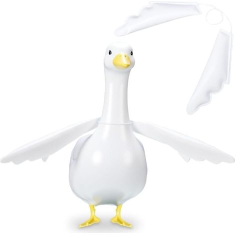 Ailes d'oie amovibles, robustes en feutre, armature métallique, pour statue 58 cm (23 pouces) (1/5)