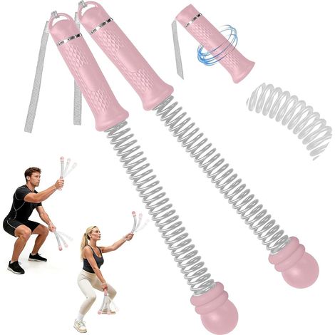 Lot de 2 cordes de combat réglables - Corde de combat lestée sans corde - Appareil de gym domestique peu encombrant - Pour l'entraînement de tout le corps - Pour la force, l'endurance, la combustion (1/5)