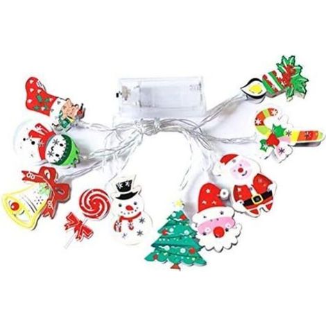 Guirlande lumineuse LED étanche à piles pour Halloween, jardin, fête, sapin de Noël (1/5)