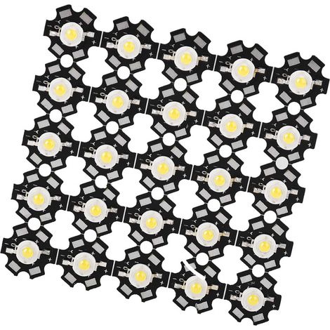 Lot de 25 ampoules LED à puce intégrée haute luminosité, projecteurs, lumière chaude 3000-3200K (1/5)